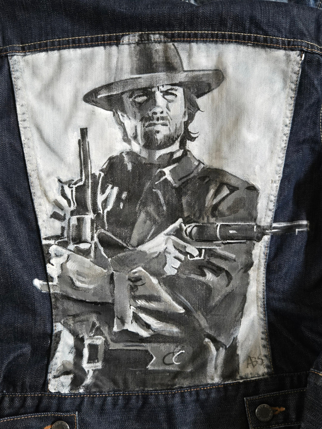 Clint Eastwood Custom Denim Jacket: Western Icon Turned Wearable Art