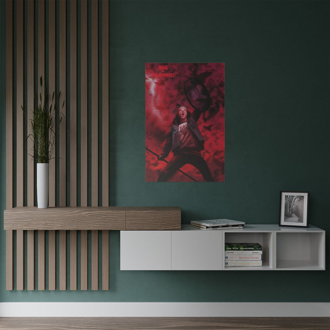 Eddie vs the Demobats Satin Poster — Red Rock Concert Art (300gsm) Printify - Adam Benet Shaw