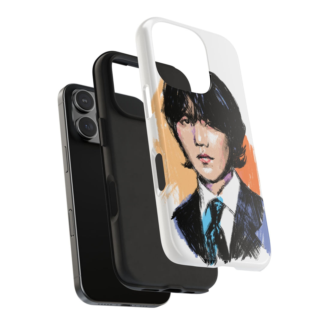 Suga Phone Case – Stylish Illustrated Portrait of Suga of BTS Printify - Adam Benet Shaw