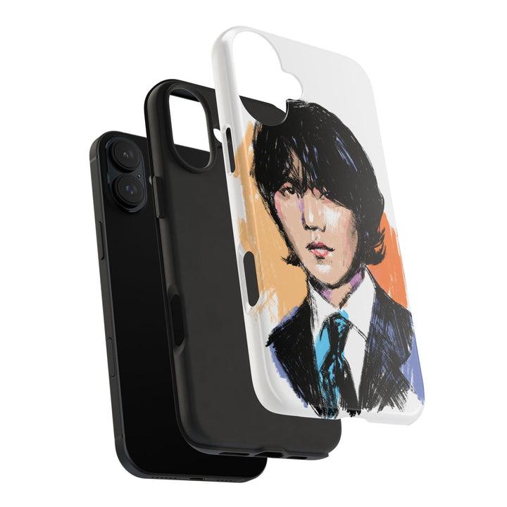 Suga Phone Case – Stylish Illustrated Portrait of Suga of BTS Printify - Adam Benet Shaw