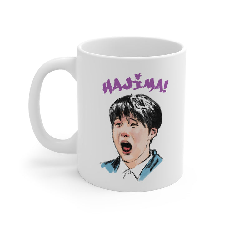 HAJIMA! Funny Korean Reaction Mug Printify - Adam Benet Shaw