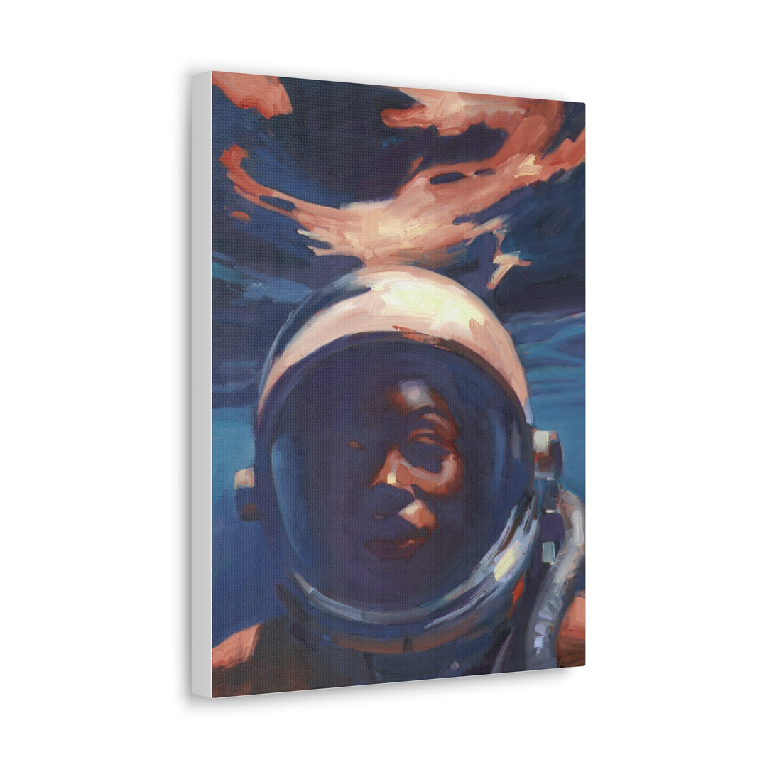 Astronaut Portrait Canvas Print — Retro Space Art Wall Decor Printify - Adam Benet Shaw
