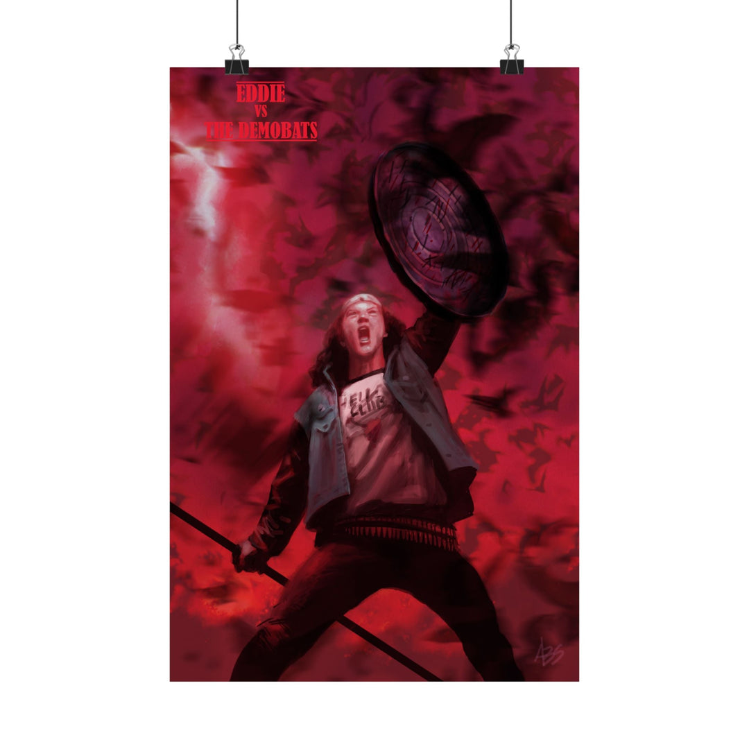 Eddie vs the Demobats Satin Poster — Red Rock Concert Art (300gsm) Printify - Adam Benet Shaw