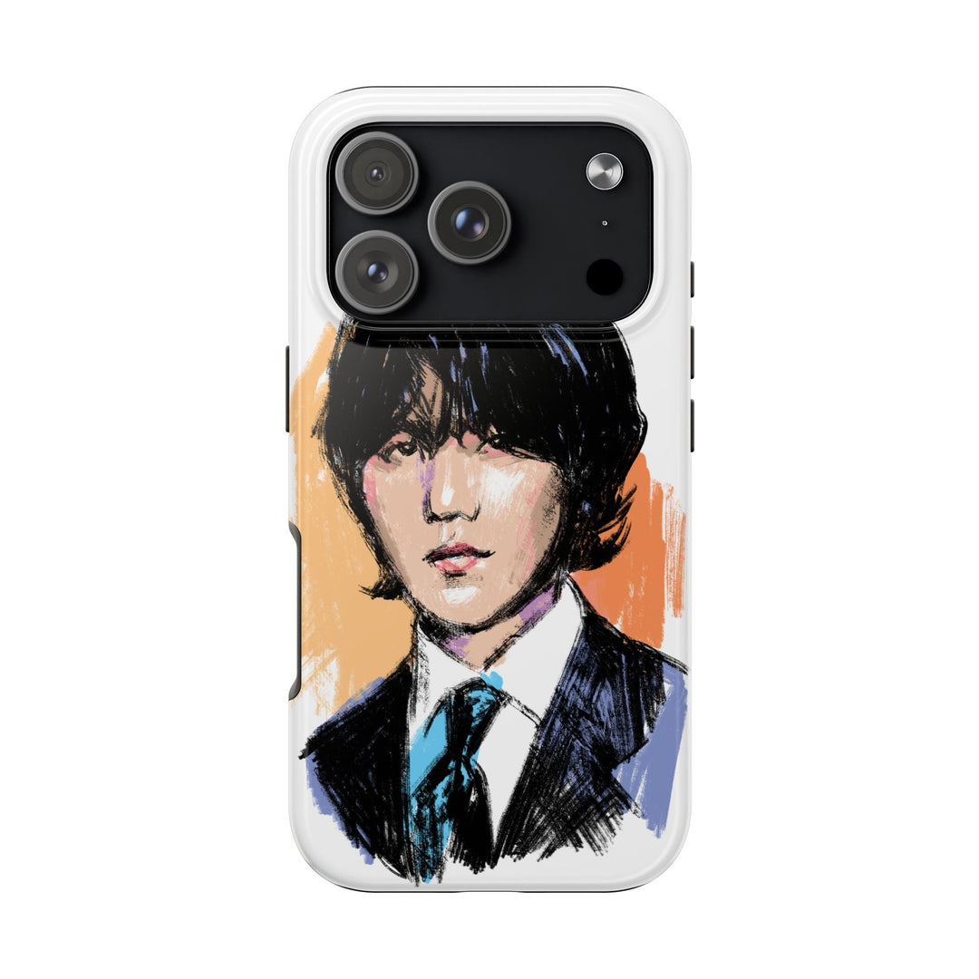 Suga Phone Case – Stylish Illustrated Portrait of Suga of BTS Printify - Adam Benet Shaw