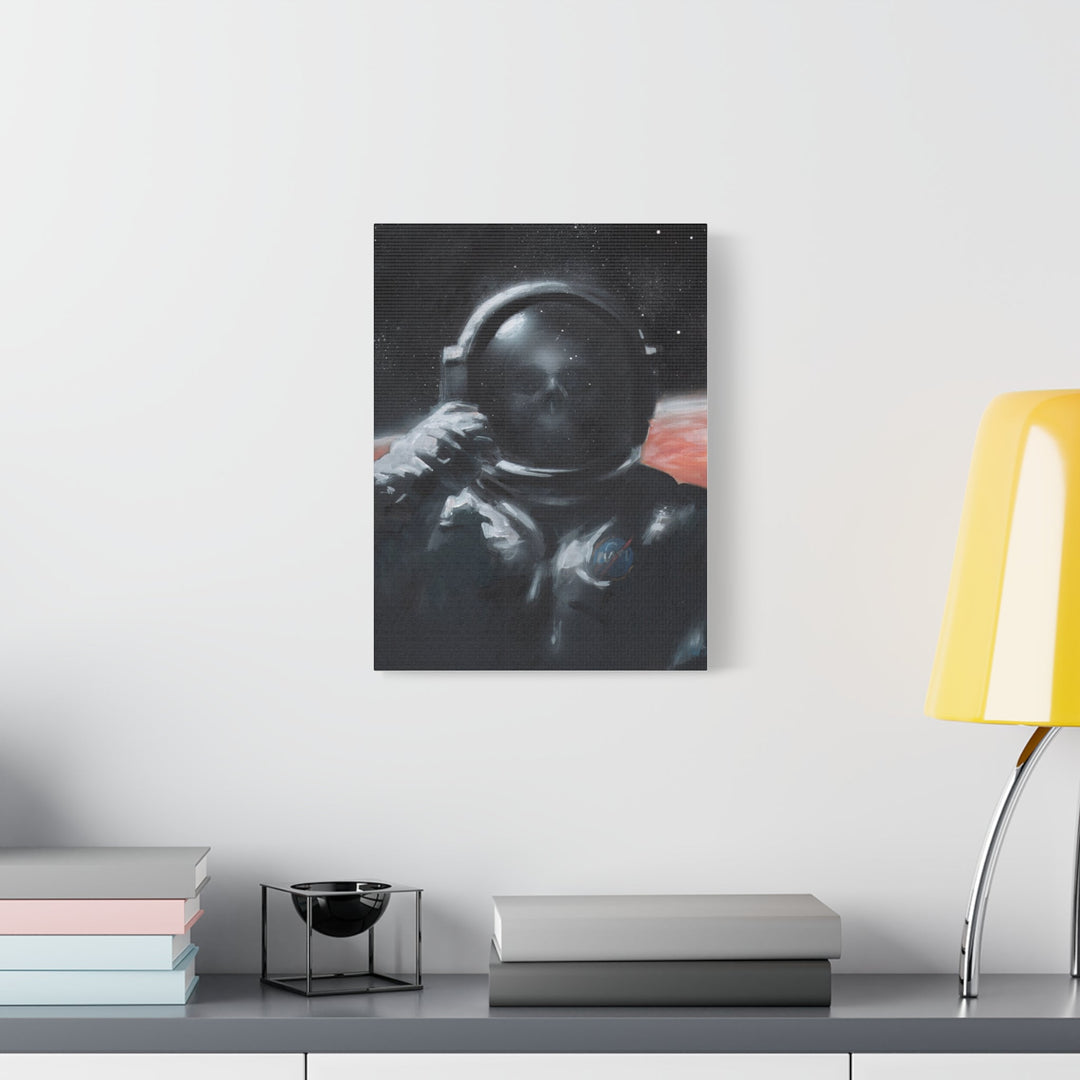 Astronaut Skull Canvas Wall Art — Dark Space Portrait for Home or Office Printify - Adam Benet Shaw