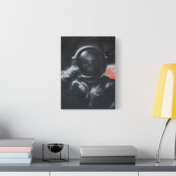 Astronaut Skull Canvas Wall Art — Dark Space Portrait for Home or Office Printify - Adam Benet Shaw
