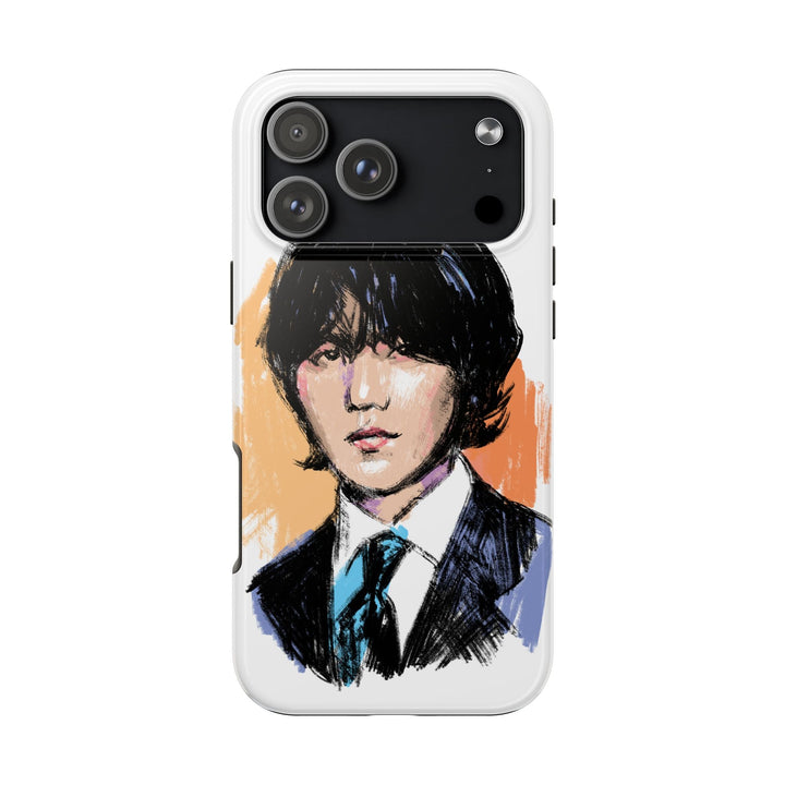 Suga Phone Case – Stylish Illustrated Portrait of Suga of BTS Printify - Adam Benet Shaw