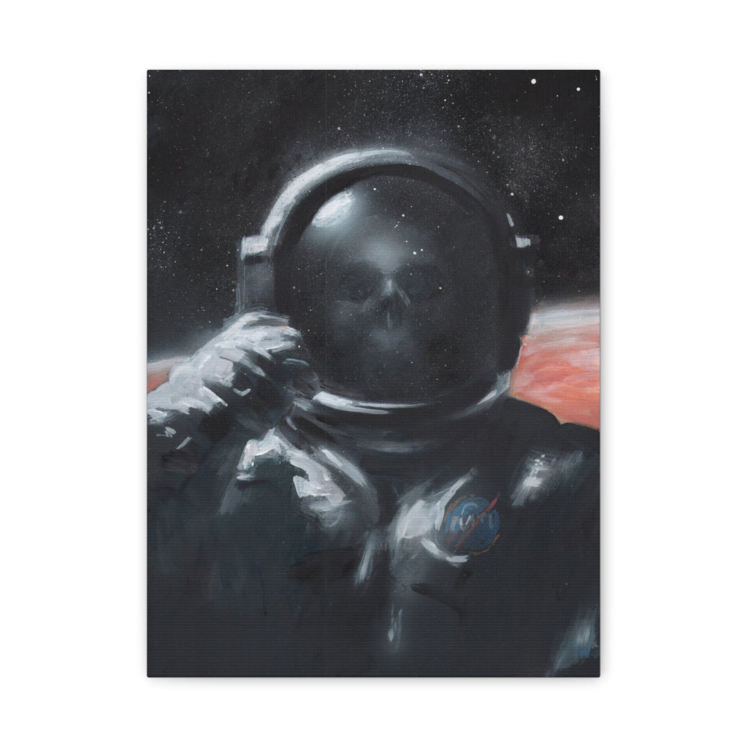 Astronaut Skull Canvas Wall Art — Dark Space Portrait for Home or Office Printify - Adam Benet Shaw