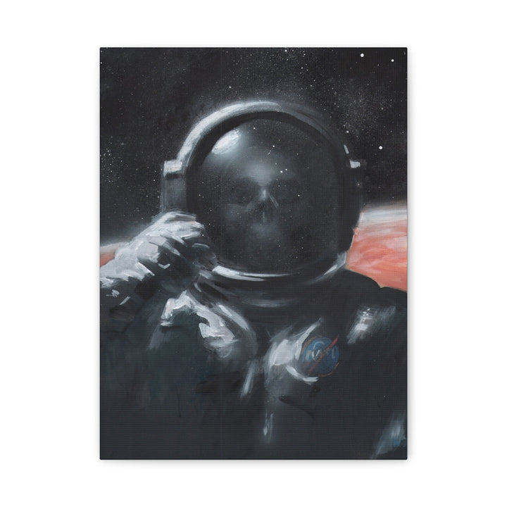 Astronaut Skull Canvas Wall Art — Dark Space Portrait for Home or Office Printify - Adam Benet Shaw