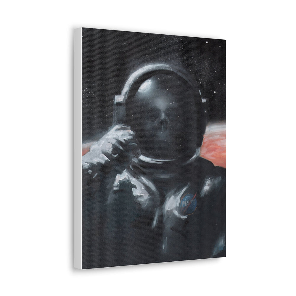 Astronaut Skull Canvas Wall Art — Dark Space Portrait for Home or Office Printify - Adam Benet Shaw