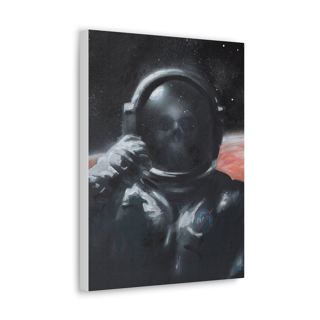 Astronaut Skull Canvas Wall Art — Dark Space Portrait for Home or Office Printify - Adam Benet Shaw