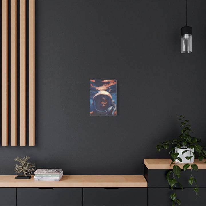 Astronaut Portrait Canvas Print — Retro Space Art Wall Decor