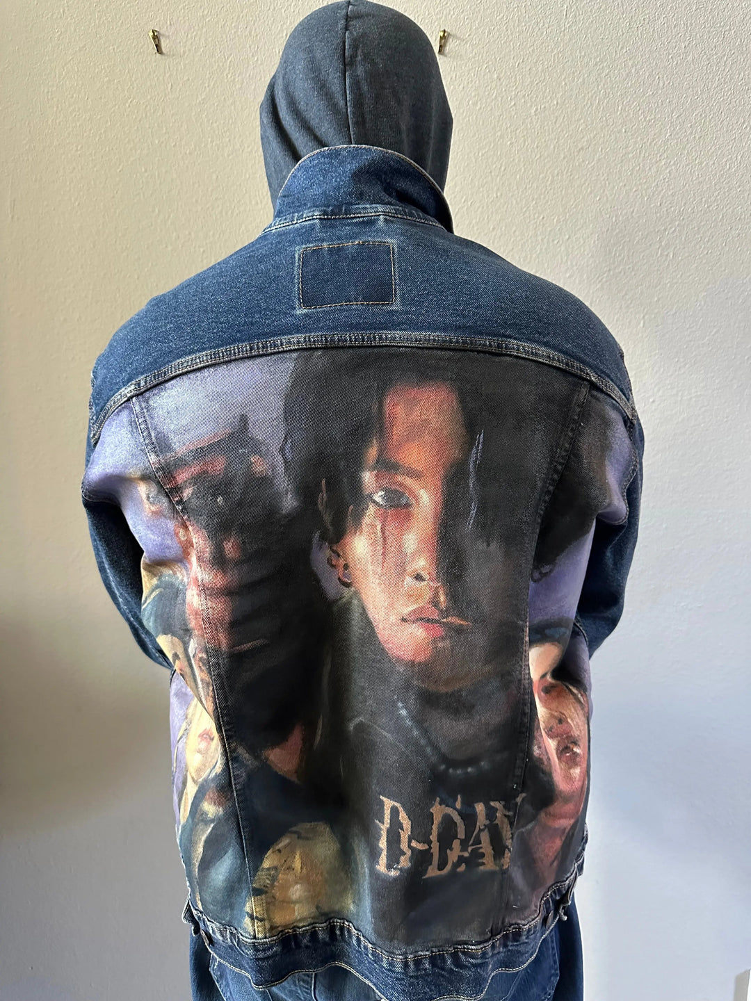 Agust D Custom Denim Jacket – Hand-Painted Airbrushed Agust D Jacket Pop Brush - Adam Benet Shaw