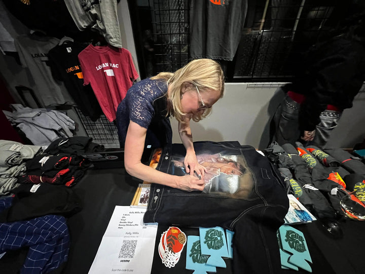 Autographed Kelly Willis Custom Denim Jacket – Hand-Painted Airbrushed Kelly Willis Jacket Pop Brush - Adam Benet Shaw