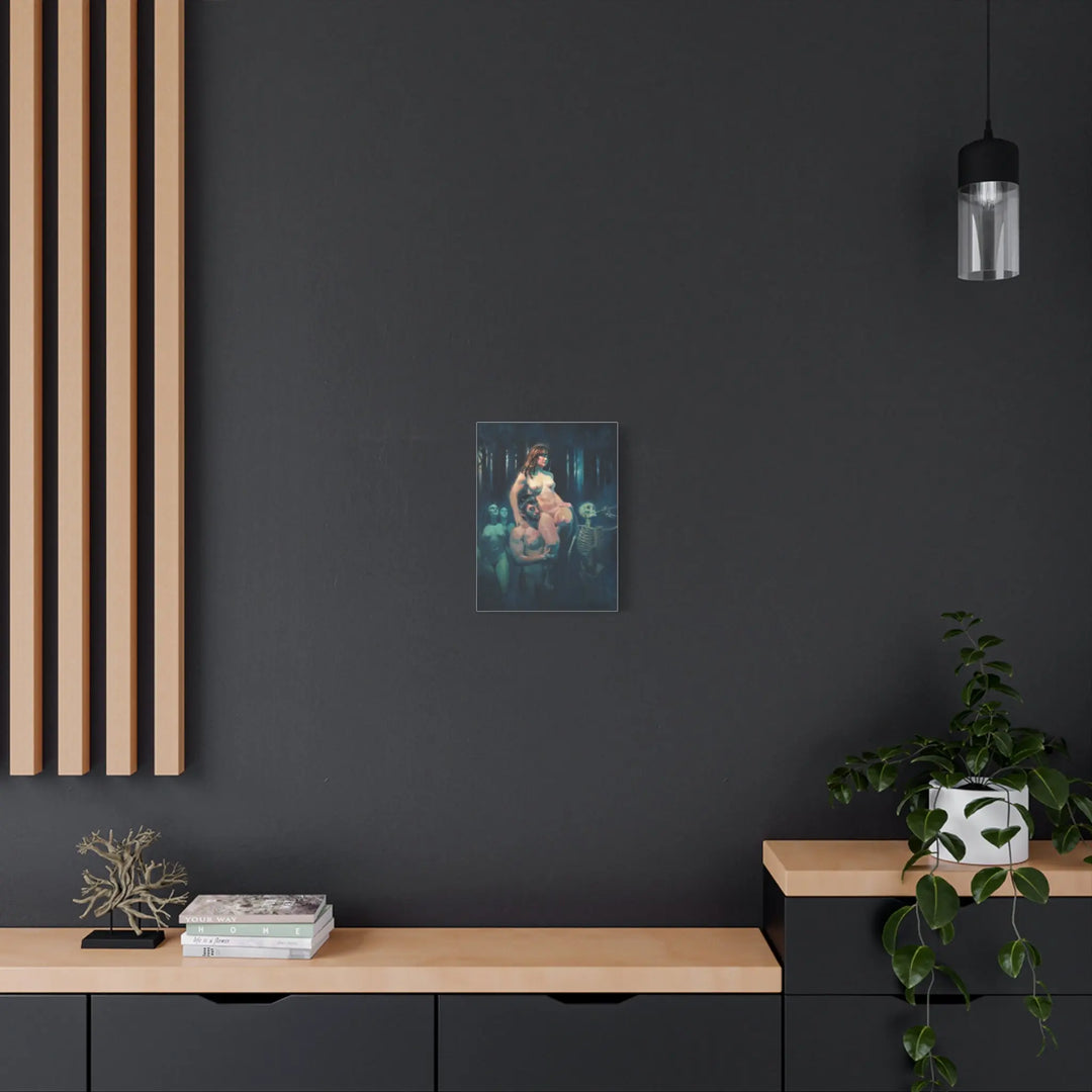 Canvas Wall Art — Surreal Nude & Skeleton Forest Painting Printify - Adam Benet Shaw