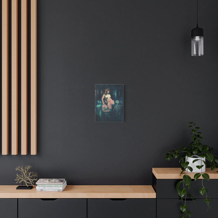 Canvas Wall Art — Surreal Nude & Skeleton Forest Painting Printify - Adam Benet Shaw
