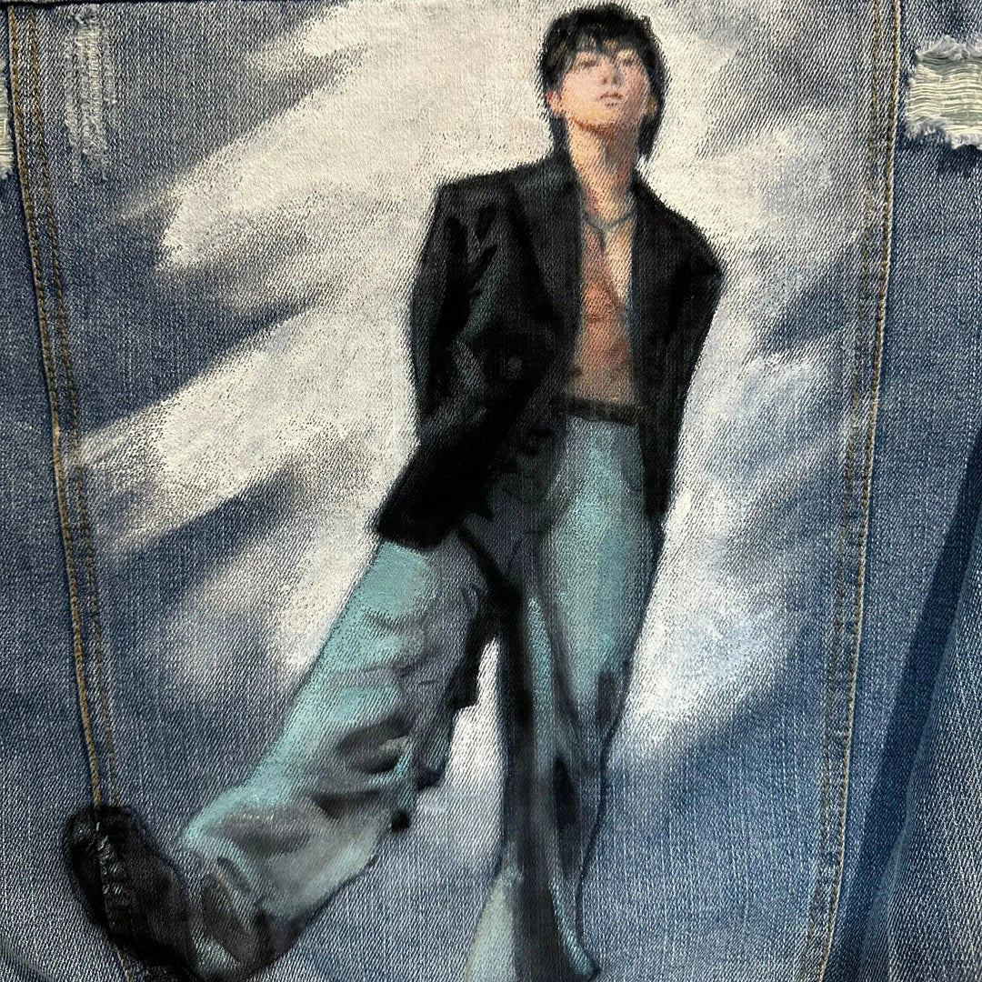 Custom Pop Culture Airbrushed Denim Jacket My Store - Adam Benet Shaw