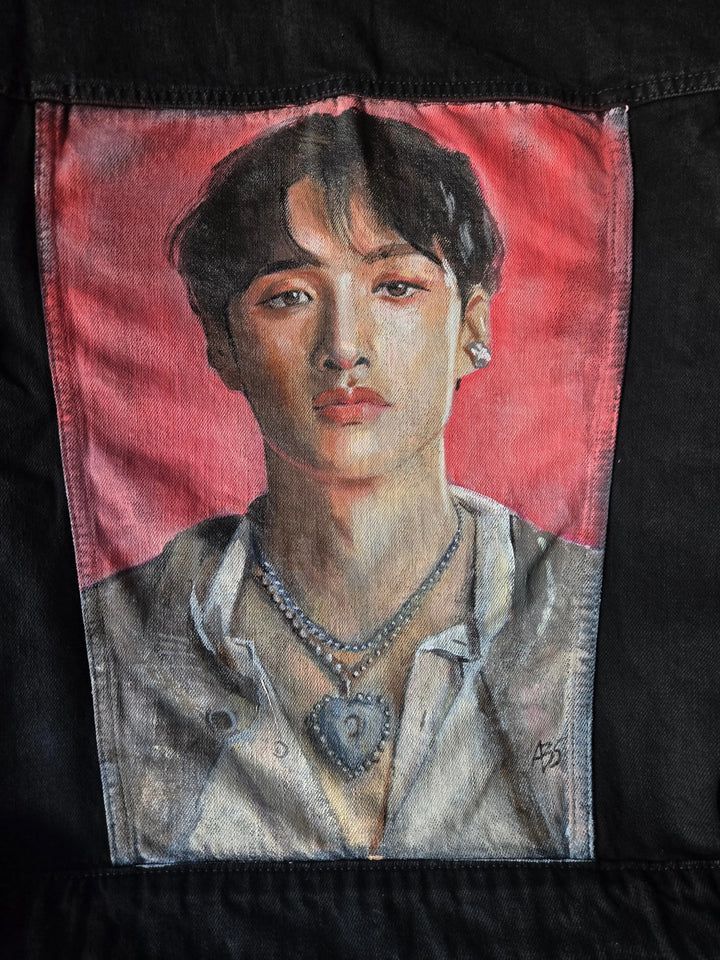 Custom Airbrushed Denim Jacket – Hand-Painted - You Choose Design Pop Brush - Adam Benet Shaw