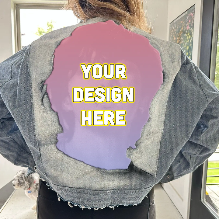 Custom Airbrushed Denim Jacket – Hand-Painted - You Choose Design Pop Brush - Adam Benet Shaw