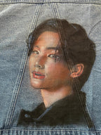 Hyunjin Stray Kids Denim Jacket – Hand-Painted Airbrushed Hyunjin Jacket
