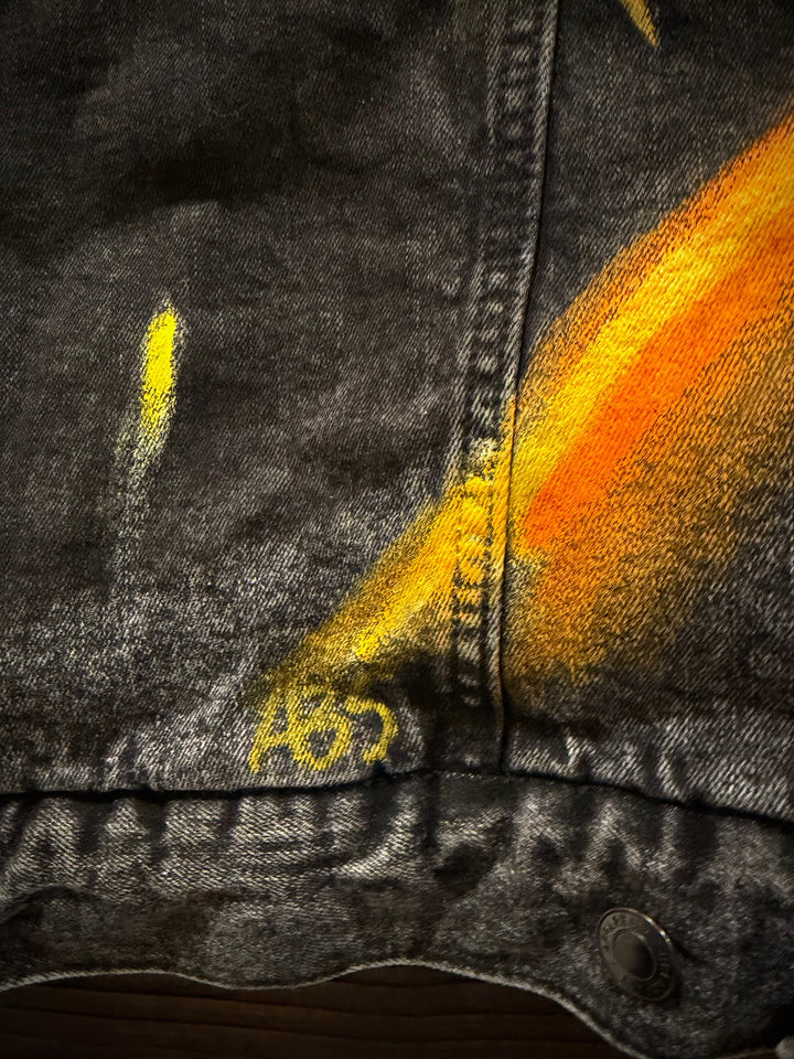 Ozzy Osbourne Denim Jacket – Hand-Painted Airbrushed Ozzy Jacket Pop Brush - Adam Benet Shaw