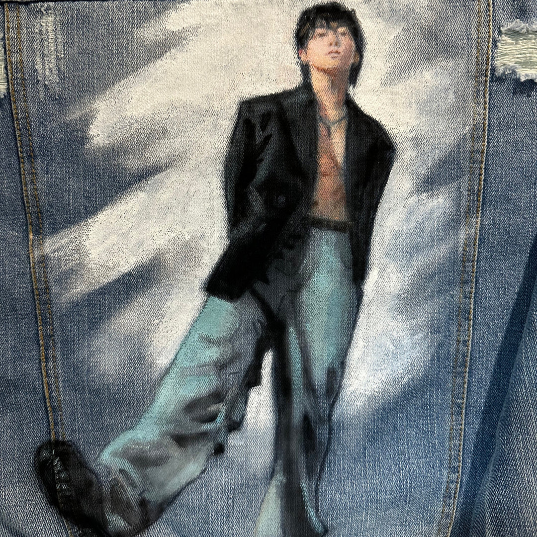 Custom Airbrushed Denim Jacket – Hand-Painted - You Choose Design