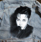 J-Hope BTS Custom Denim Jacket – Hand-Painted Airbrushed Charcoal J-Hope Jacket