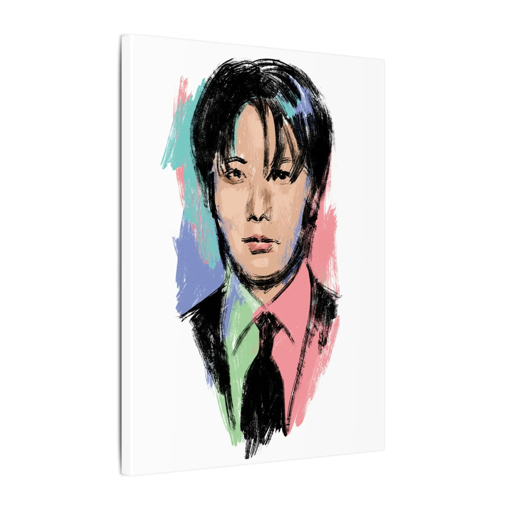 J-Hope of BTS Portrait Canvas Print — Colorful Portrait Matte Stretched Wall Art Printify - Adam Benet Shaw