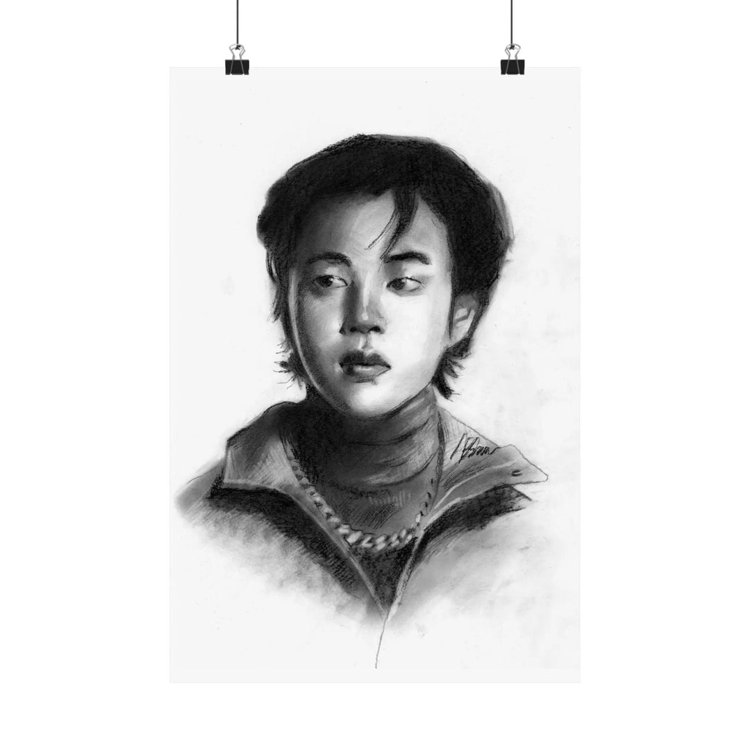 JIMIN of BTS Drawing Print Printify - Adam Benet Shaw