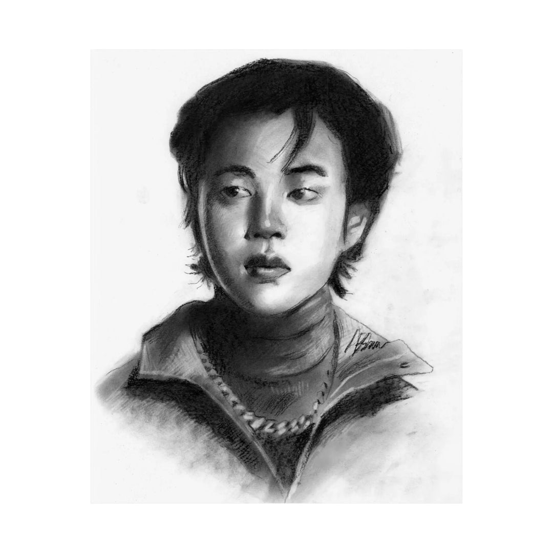JIMIN of BTS Drawing Print Printify - Adam Benet Shaw