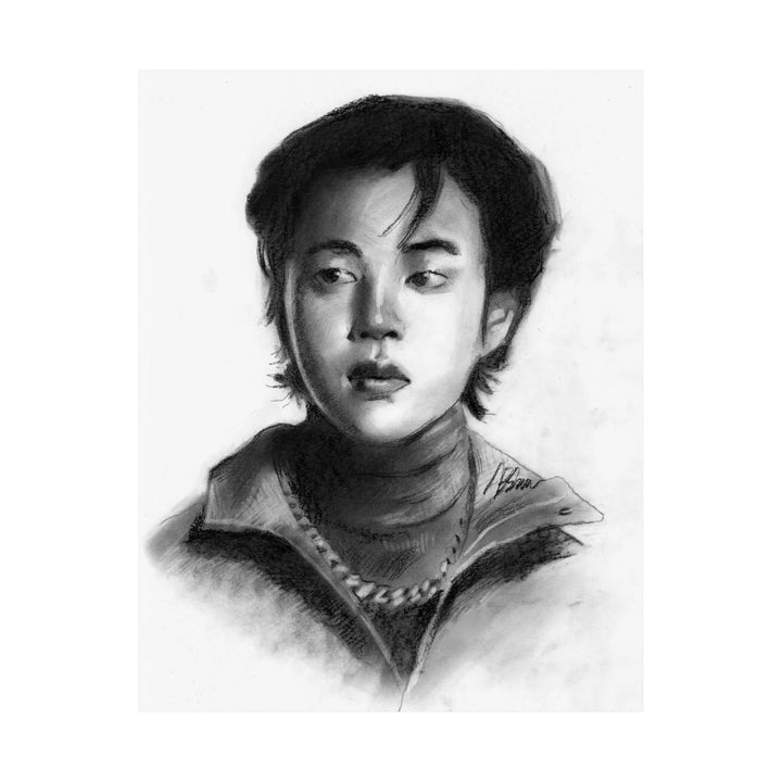 JIMIN of BTS Drawing Print Printify - Adam Benet Shaw