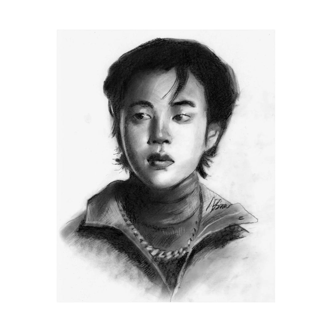 JIMIN of BTS Drawing Print Printify - Adam Benet Shaw