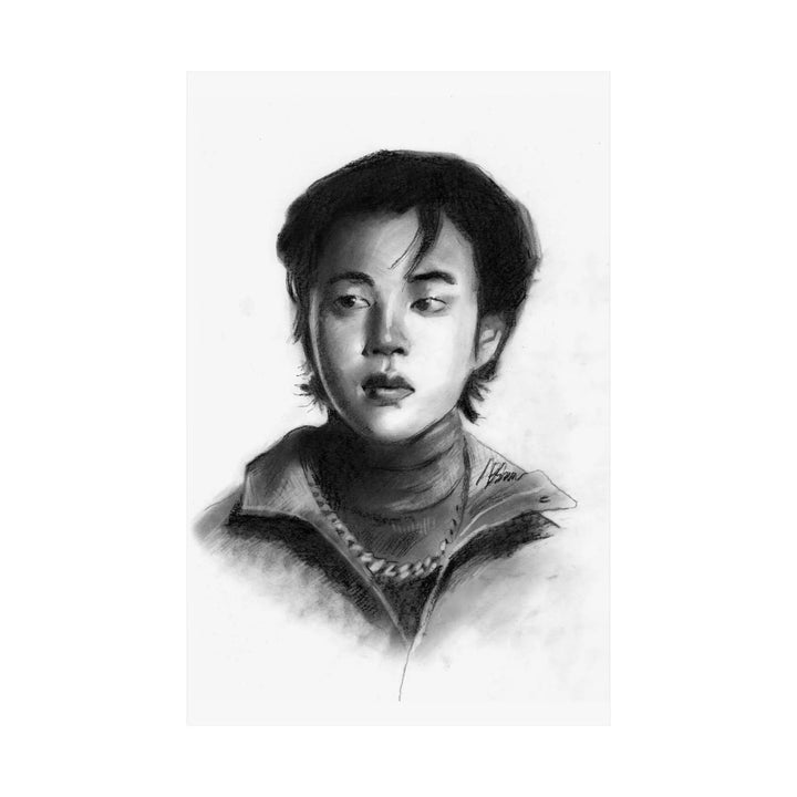 JIMIN of BTS Drawing Print Printify - Adam Benet Shaw