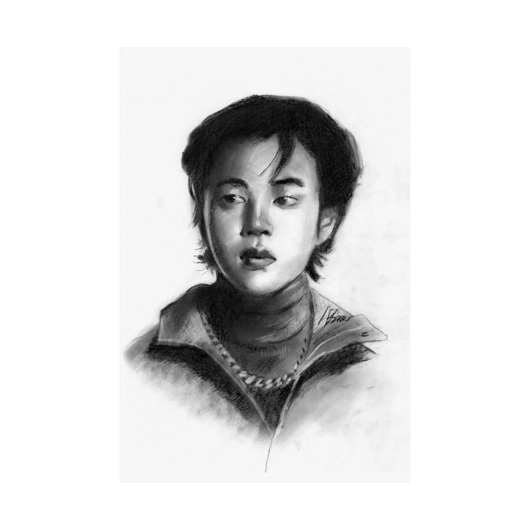JIMIN of BTS Drawing Print Printify - Adam Benet Shaw