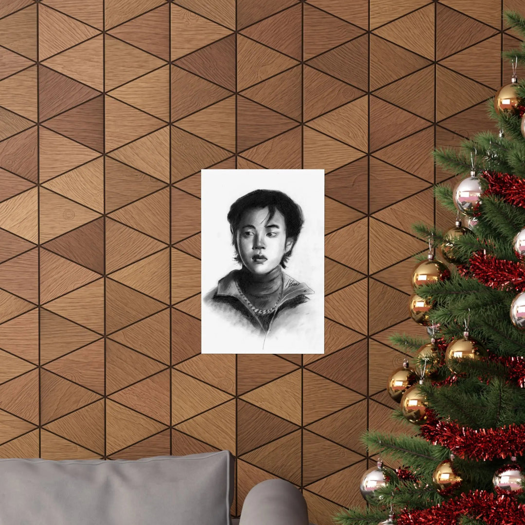 JIMIN of BTS Drawing Print Printify - Adam Benet Shaw