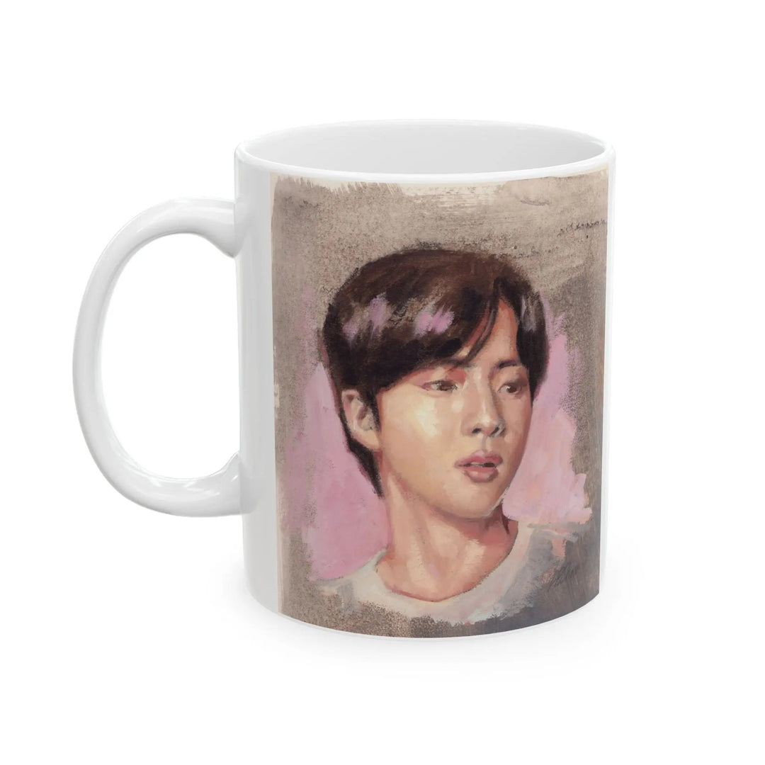 JIN of BTS Ceramic Mug 11oz Printify - Adam Benet Shaw