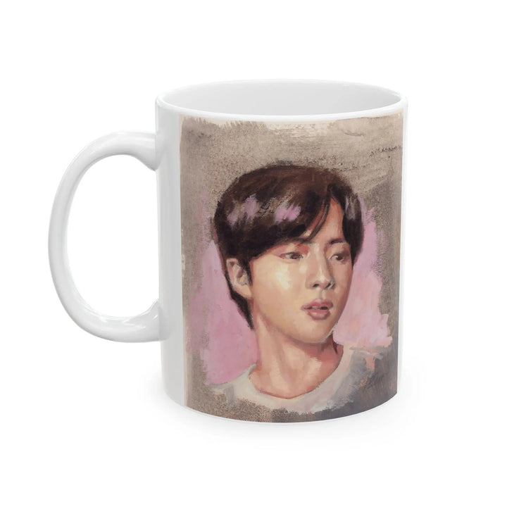 JIN of BTS Ceramic Mug 11oz Printify - Adam Benet Shaw