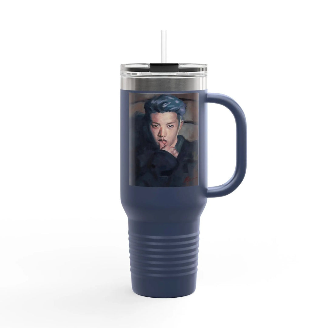 Jhope BTS Hoseok 2Seok Gift Hobi Sunshine Insulated Travel Mug, 40oz, Kpop Fan Merch, Coffee Cup, Tea Tumbler, Hot Beverage Thermos, Travel Printify - Adam Benet Shaw