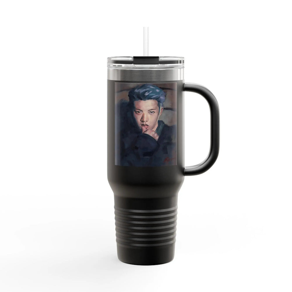 Jhope BTS Hoseok 2Seok Gift Hobi Sunshine Insulated Travel Mug, 40oz, Kpop Fan Merch, Coffee Cup, Tea Tumbler, Hot Beverage Thermos, Travel Printify - Adam Benet Shaw