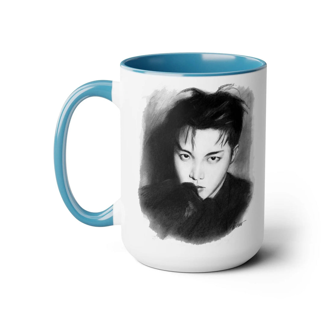 Jhope of BTS Two-Tone Coffee Mugs, 15oz Printify - Adam Benet Shaw
