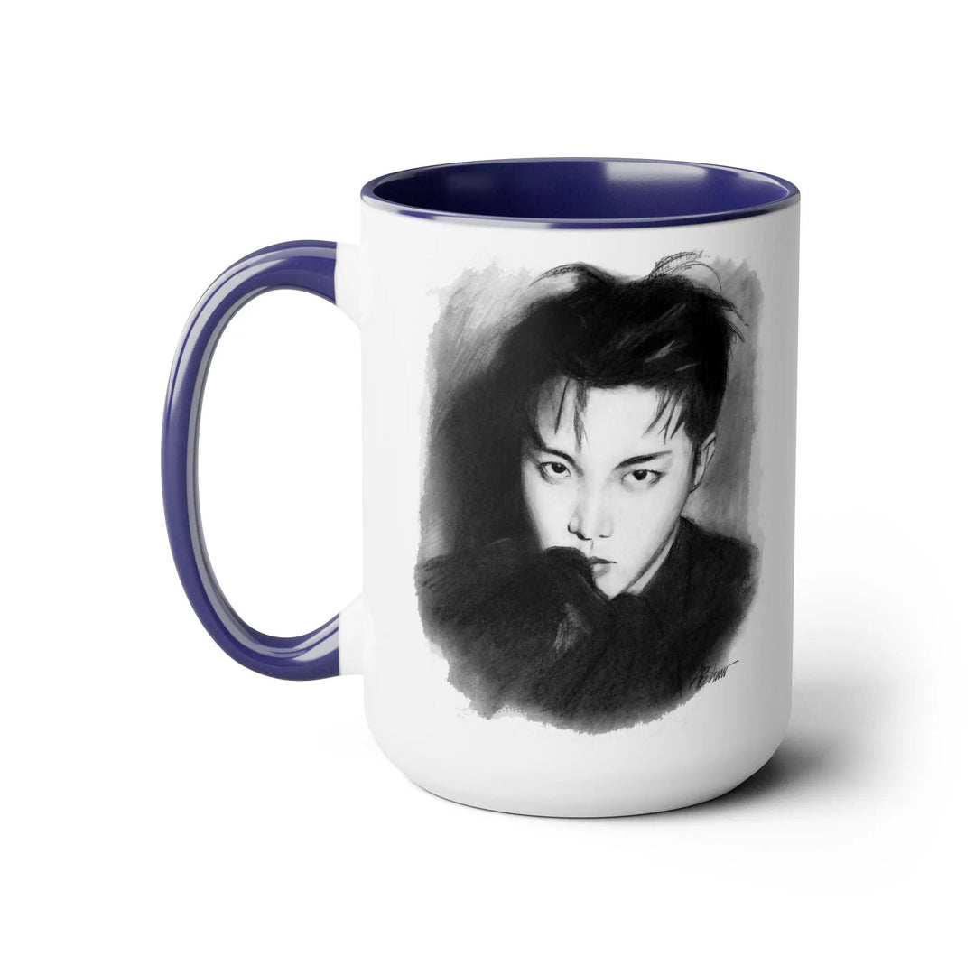 Jhope of BTS Two-Tone Coffee Mugs, 15oz Printify - Adam Benet Shaw