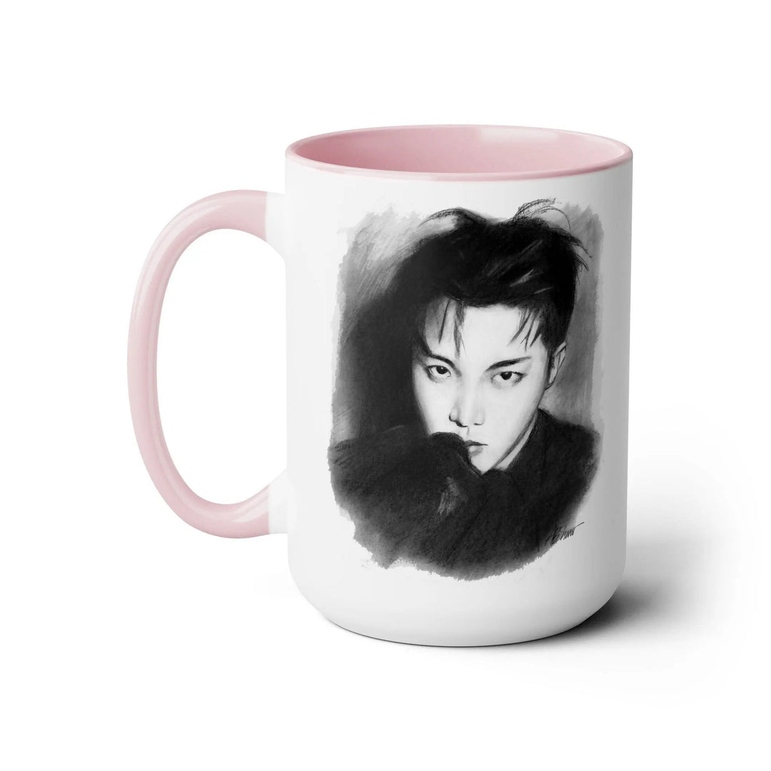 Jhope of BTS Two-Tone Coffee Mugs, 15oz Printify - Adam Benet Shaw