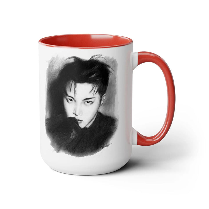 Jhope of BTS Two-Tone Coffee Mugs, 15oz Printify - Adam Benet Shaw
