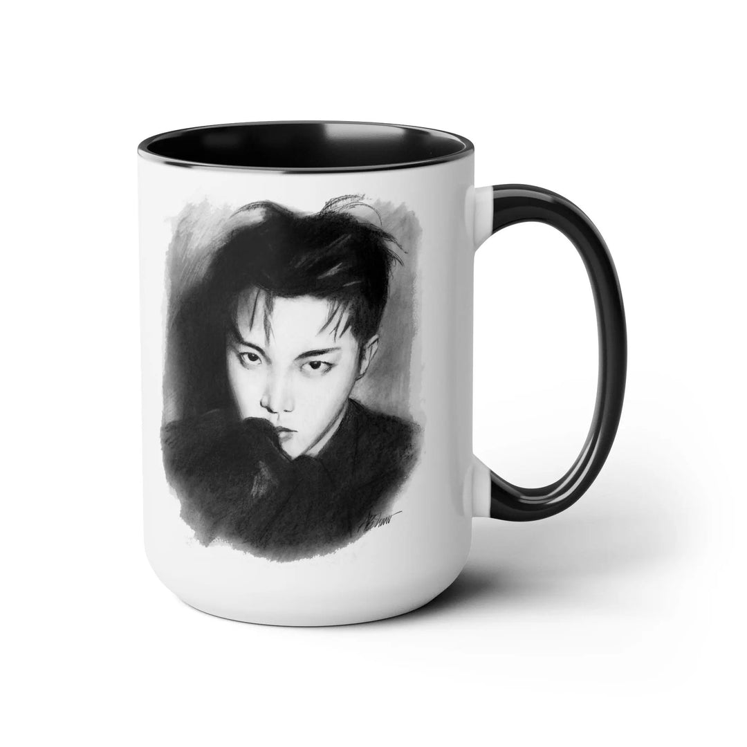 Jhope of BTS Two-Tone Coffee Mugs, 15oz Printify - Adam Benet Shaw