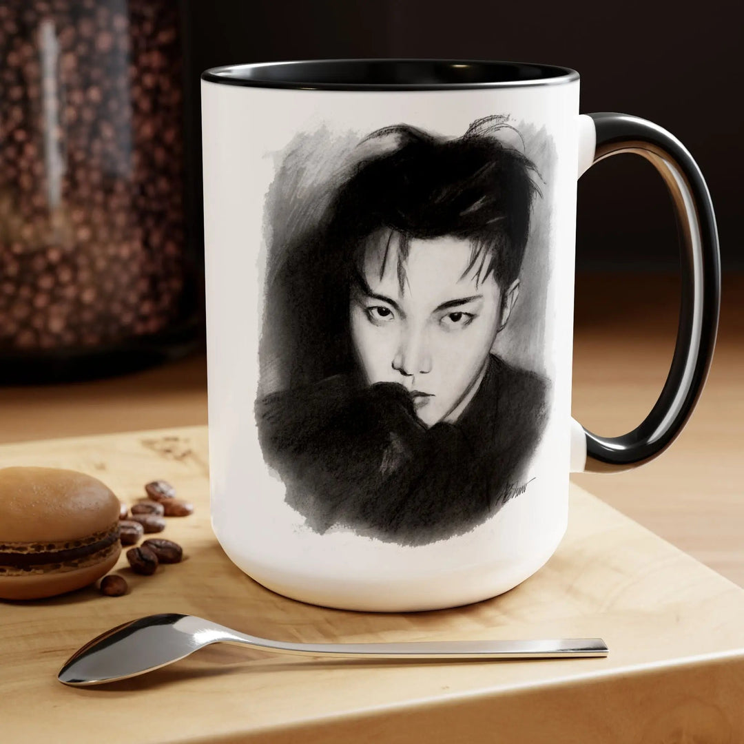 Jhope of BTS Two-Tone Coffee Mugs, 15oz Printify - Adam Benet Shaw