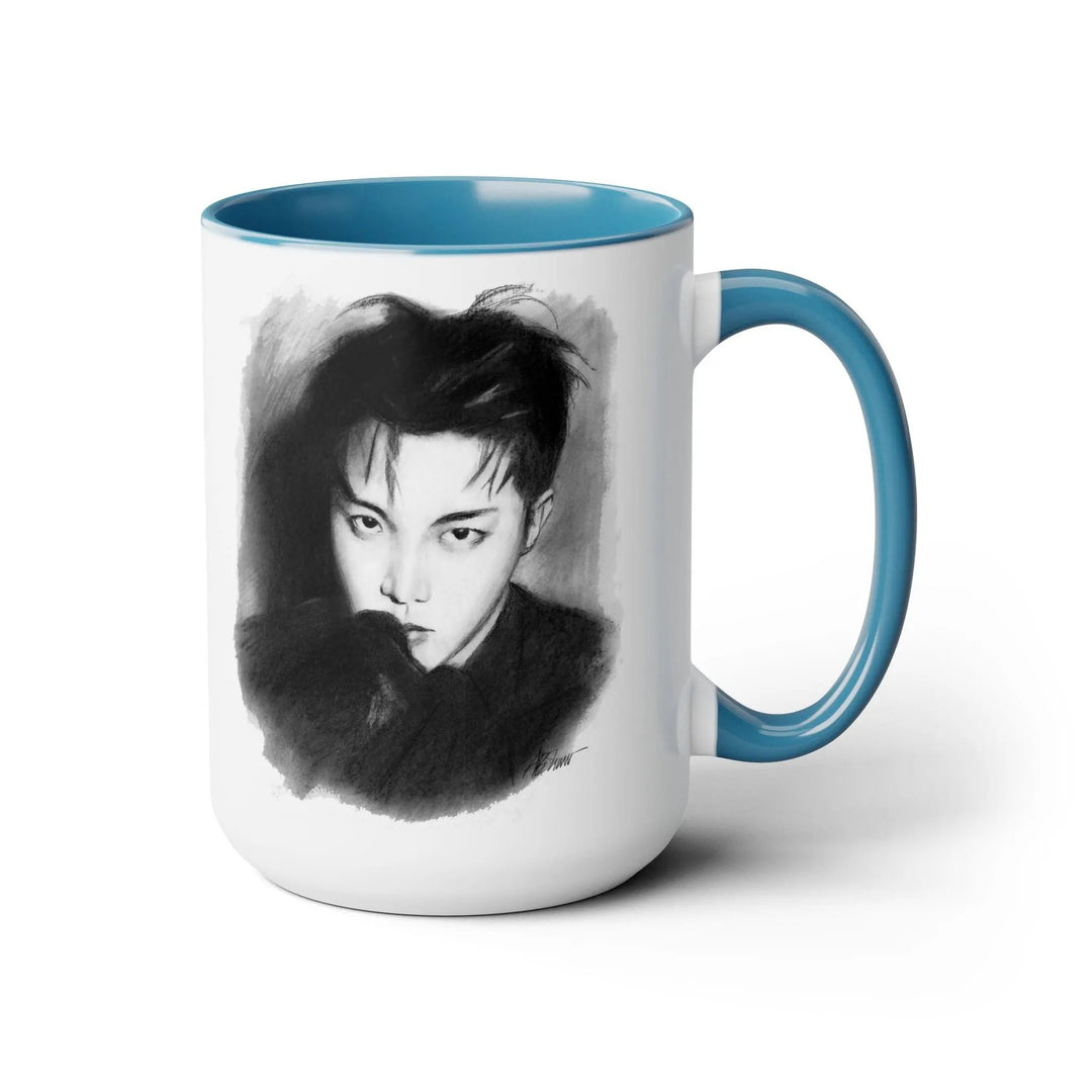 Jhope of BTS Two-Tone Coffee Mugs, 15oz Printify - Adam Benet Shaw
