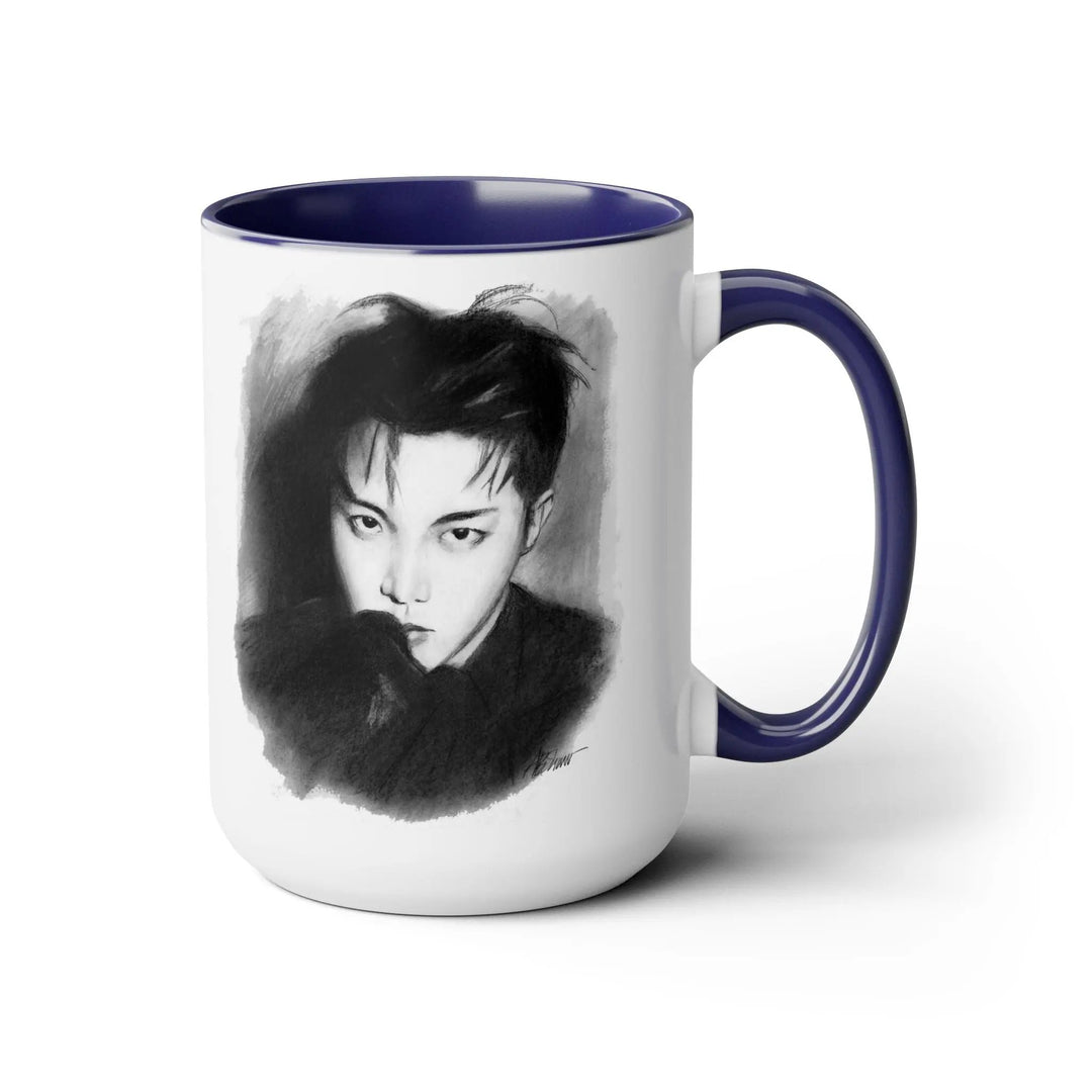 Jhope of BTS Two-Tone Coffee Mugs, 15oz Printify - Adam Benet Shaw