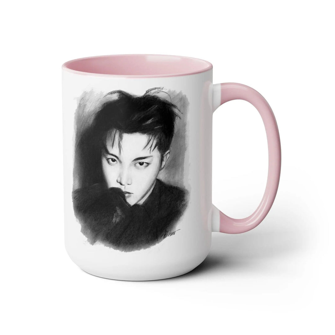 Jhope of BTS Two-Tone Coffee Mugs, 15oz Printify - Adam Benet Shaw