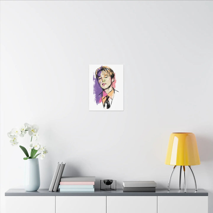 Jimin Portrait Canvas Print - Abstract Watercolor Printify - Adam Benet Shaw