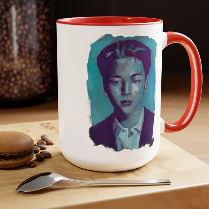Jimin of BTS Mugs, 15oz Printify - Adam Benet Shaw